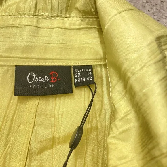 BNWT Oscar B lightweight Crinkled Blazer sporty biker Jacket - Picture 11 of 12